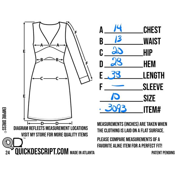 Sandra Darren Dress Womens 10 Green Chevron Side Tie V Neck Lined - Picture 2 of 11